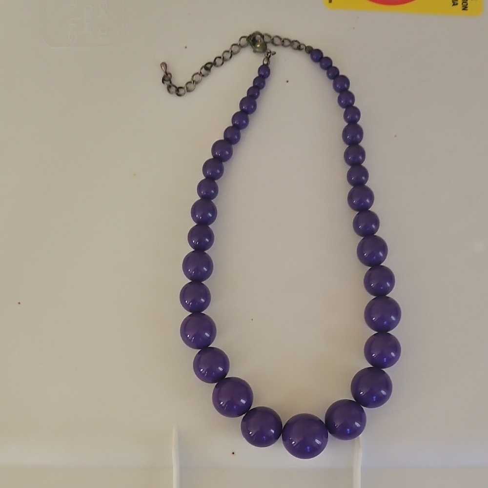 Purple Beaded Necklace